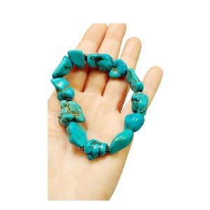 Turquoise beaded stretch bracelet